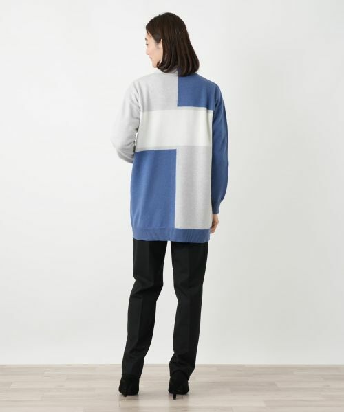 Leilian / レリアン カーディガン・ボレロ | カラーブロックカーディガン【HAND】 | 詳細6