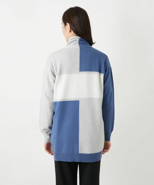 Leilian / レリアン カーディガン・ボレロ | カラーブロックカーディガン【HAND】 | 詳細9
