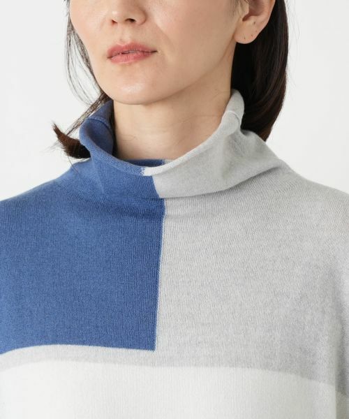 Leilian / レリアン ニット・セーター | カラーブロックハイネックニット【HAND】 | 詳細10