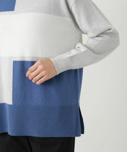 Leilian / レリアン ニット・セーター | カラーブロックハイネックニット【HAND】 | 詳細12