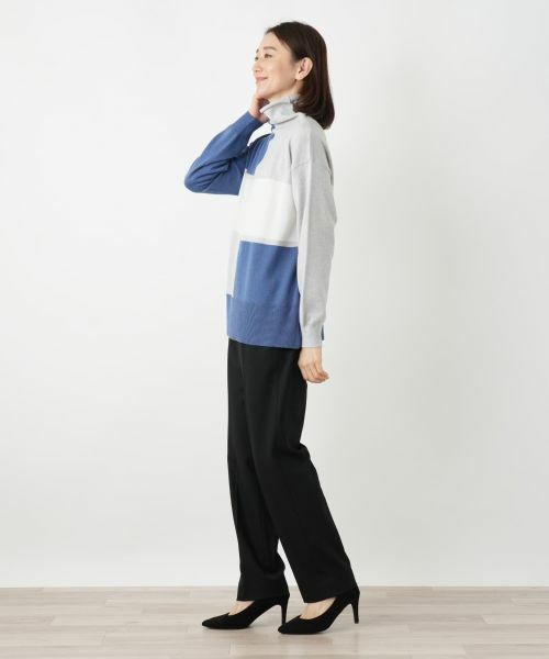Leilian / レリアン ニット・セーター | カラーブロックハイネックニット【HAND】 | 詳細5