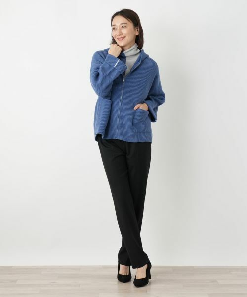 Leilian / レリアン テーラードジャケット | フーデッドニットジャケット【HAND】 | 詳細1