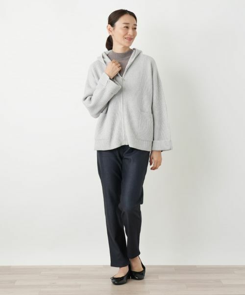 Leilian / レリアン テーラードジャケット | フーデッドニットジャケット【HAND】 | 詳細4