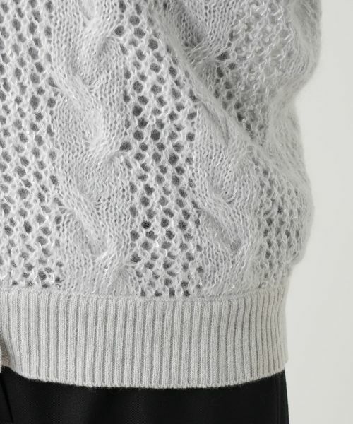Leilian / レリアン カーディガン・ボレロ | 編地切替ニットカーディガン【HAND】 | 詳細13