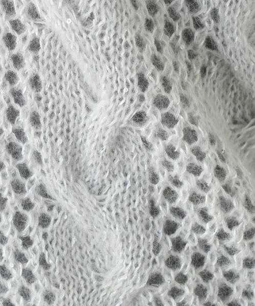 Leilian / レリアン カーディガン・ボレロ | 編地切替ニットカーディガン【HAND】 | 詳細15