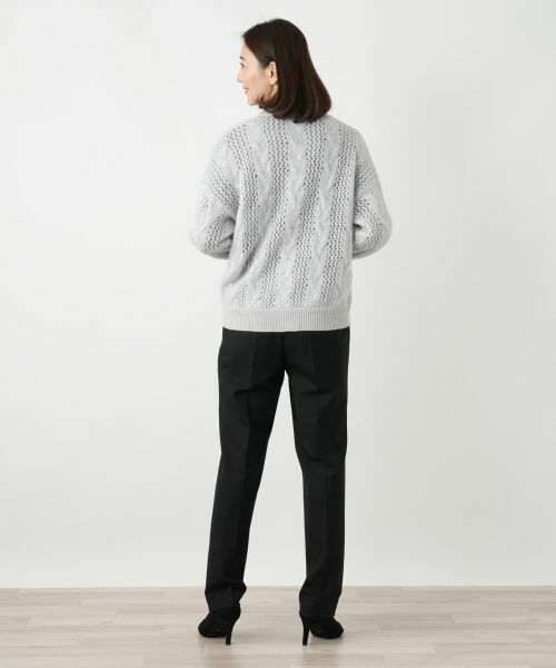 Leilian / レリアン カーディガン・ボレロ | 編地切替ニットカーディガン【HAND】 | 詳細6