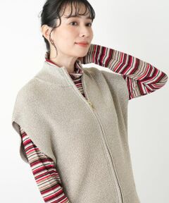 Leilian / レリアン カットソー | マルチボーダーハイネックカットソー【BIANCA LANCIA】