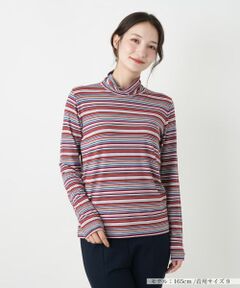 Leilian / レリアン カットソー | マルチボーダーハイネックカットソー【BIANCA LANCIA】