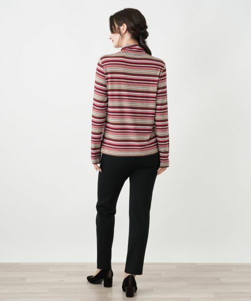 Leilian / レリアン カットソー | マルチボーダーハイネックカットソー【BIANCA LANCIA】 | 詳細10