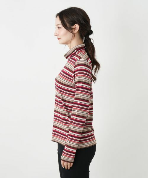 Leilian / レリアン カットソー | マルチボーダーハイネックカットソー【BIANCA LANCIA】 | 詳細12
