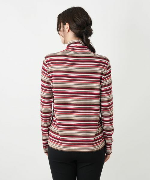 Leilian / レリアン カットソー | マルチボーダーハイネックカットソー【BIANCA LANCIA】 | 詳細13