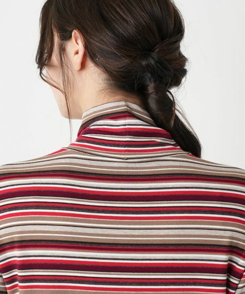 Leilian / レリアン カットソー | マルチボーダーハイネックカットソー【BIANCA LANCIA】 | 詳細15