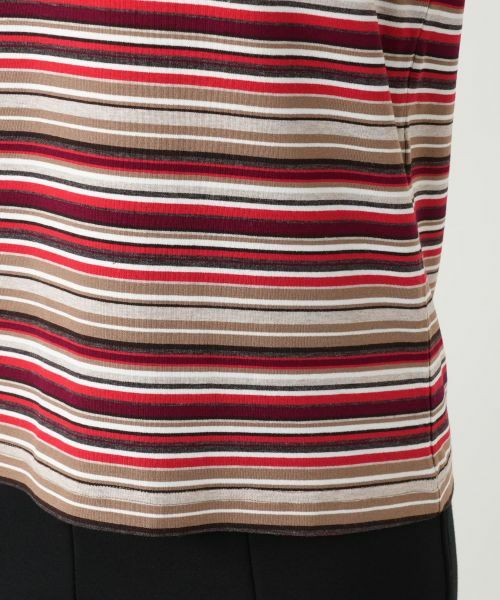 Leilian / レリアン カットソー | マルチボーダーハイネックカットソー【BIANCA LANCIA】 | 詳細17