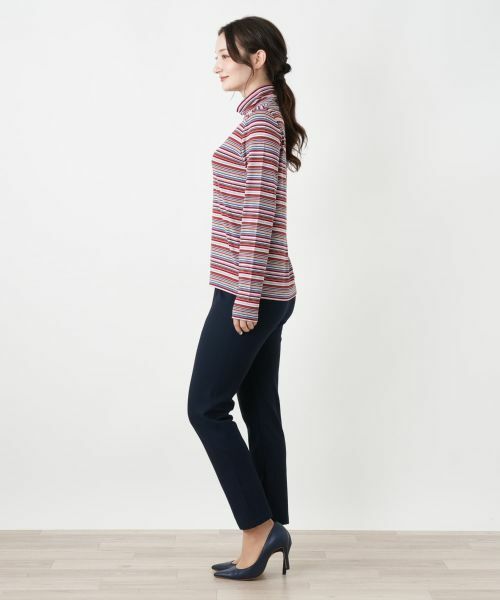 Leilian / レリアン カットソー | マルチボーダーハイネックカットソー【BIANCA LANCIA】 | 詳細2