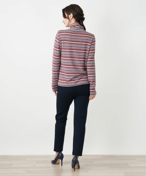 Leilian / レリアン カットソー | マルチボーダーハイネックカットソー【BIANCA LANCIA】 | 詳細3