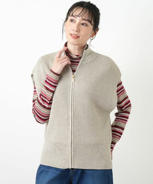 Leilian / レリアン カットソー | マルチボーダーハイネックカットソー【BIANCA LANCIA】 | 詳細5