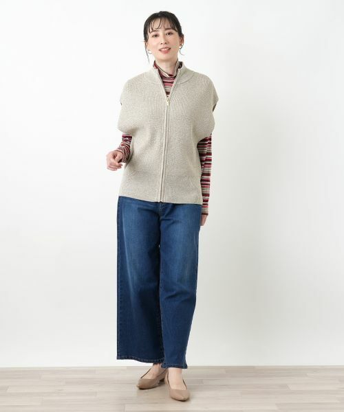 Leilian / レリアン カットソー | マルチボーダーハイネックカットソー【BIANCA LANCIA】 | 詳細6