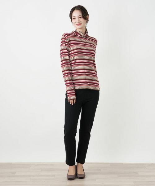 Leilian / レリアン カットソー | マルチボーダーハイネックカットソー【BIANCA LANCIA】 | 詳細8