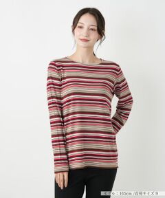 Leilian / レリアン カットソー | ボーダースリットカットソー【BIANCA LANCIA】