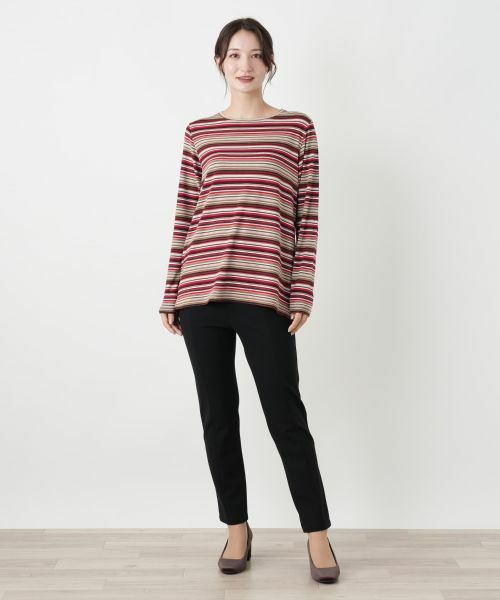 Leilian / レリアン カットソー | ボーダースリットカットソー【BIANCA LANCIA】 | 詳細1