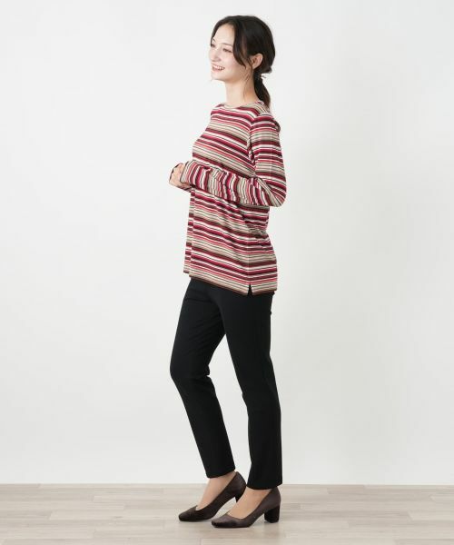 Leilian / レリアン カットソー | ボーダースリットカットソー【BIANCA LANCIA】 | 詳細2