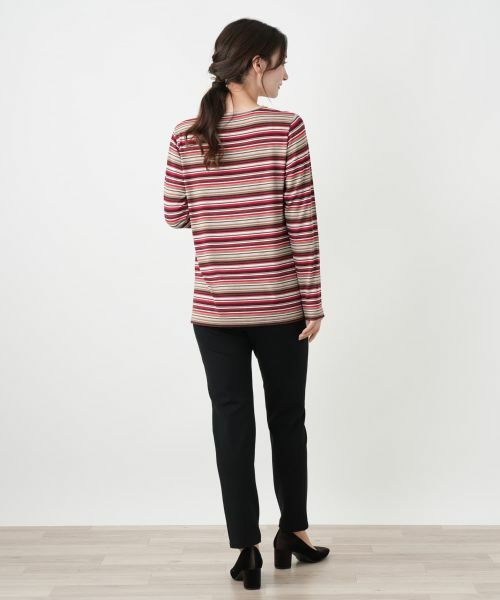 Leilian / レリアン カットソー | ボーダースリットカットソー【BIANCA LANCIA】 | 詳細3
