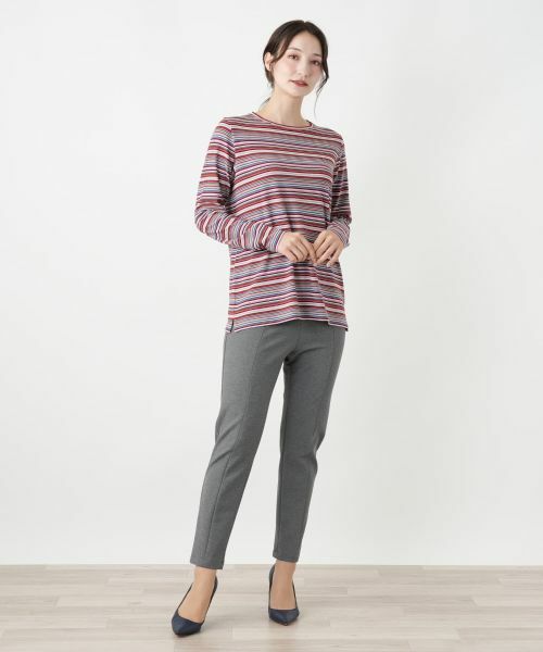 Leilian / レリアン カットソー | ボーダースリットカットソー【BIANCA LANCIA】 | 詳細4