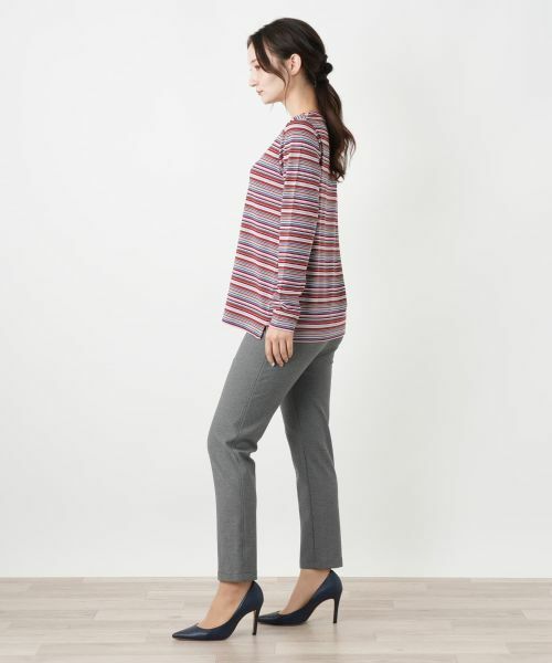 Leilian / レリアン カットソー | ボーダースリットカットソー【BIANCA LANCIA】 | 詳細5