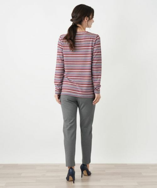 Leilian / レリアン カットソー | ボーダースリットカットソー【BIANCA LANCIA】 | 詳細6