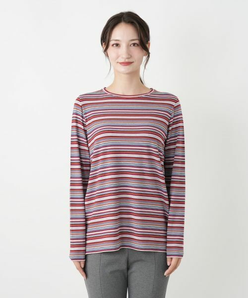 Leilian / レリアン カットソー | ボーダースリットカットソー【BIANCA LANCIA】 | 詳細7