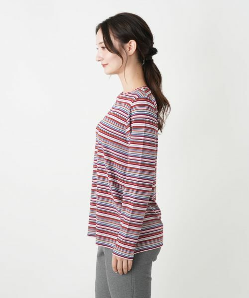 Leilian / レリアン カットソー | ボーダースリットカットソー【BIANCA LANCIA】 | 詳細8