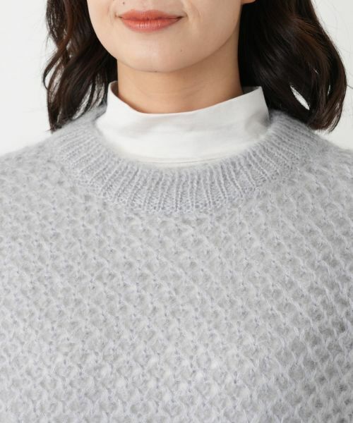 Leilian / レリアン テーラードジャケット | 格子編みニットベスト | 詳細7