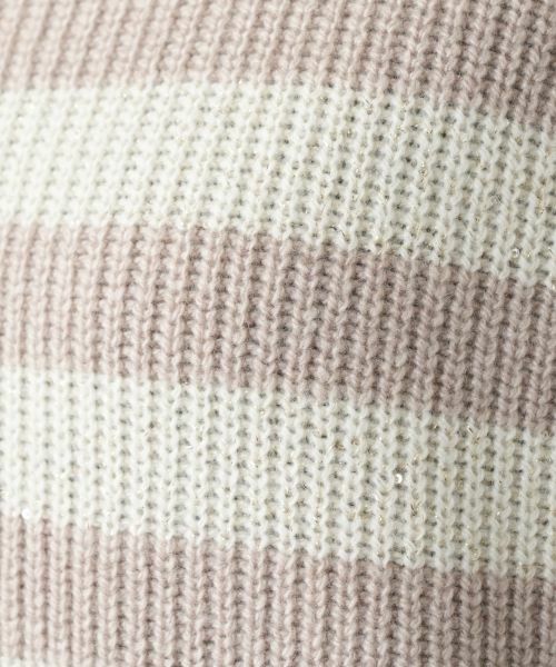 Leilian / レリアン テーラードジャケット | カシミヤ混ボーダー切替ニットベスト | 詳細11