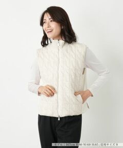 Leilian / レリアン テーラードジャケット | ケーブルニット切替ハイネックベスト