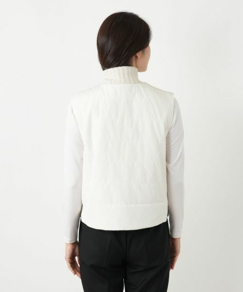 Leilian / レリアン テーラードジャケット | ケーブルニット切替ハイネックベスト | 詳細6