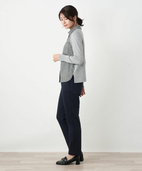 Leilian / レリアン シャツ・ブラウス | 切替ニットブラウス | 詳細2