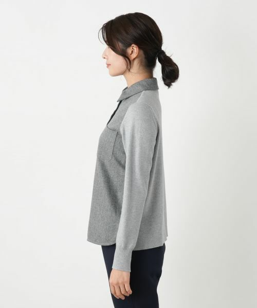 Leilian / レリアン シャツ・ブラウス | 切替ニットブラウス | 詳細5