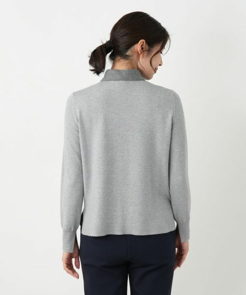 Leilian / レリアン シャツ・ブラウス | 切替ニットブラウス | 詳細6