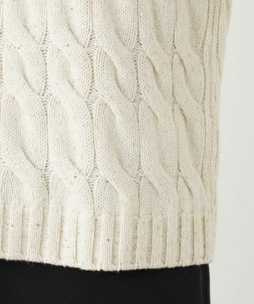 Leilian / レリアン ニット・セーター | カシミヤ混ハイネックケーブルニット | 詳細10