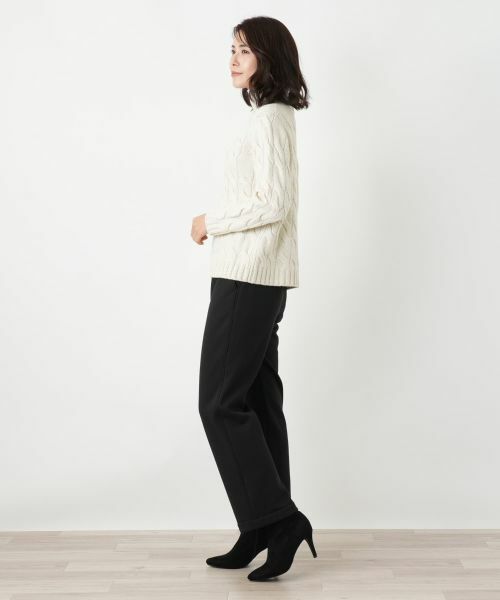 Leilian / レリアン ニット・セーター | カシミヤ混ハイネックケーブルニット | 詳細2