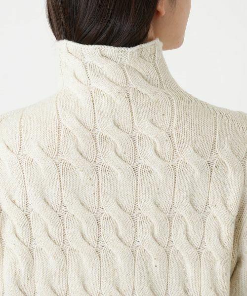 Leilian / レリアン ニット・セーター | カシミヤ混ハイネックケーブルニット | 詳細8