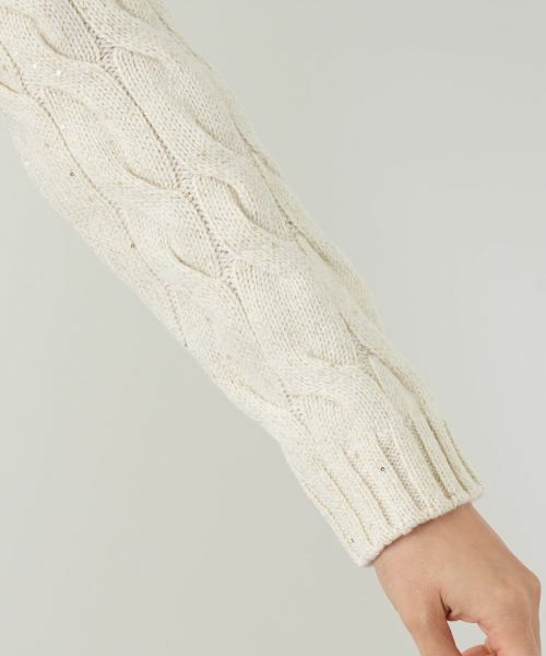 Leilian / レリアン ニット・セーター | カシミヤ混ハイネックケーブルニット | 詳細9