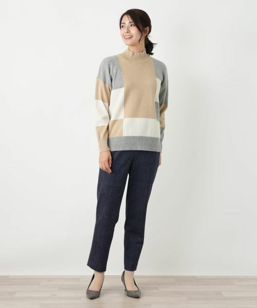 Leilian / レリアン ニット・セーター | シルク混配色ハイネックニット | 詳細1