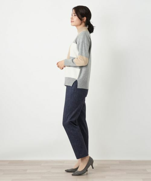 Leilian / レリアン ニット・セーター | シルク混配色ハイネックニット | 詳細2