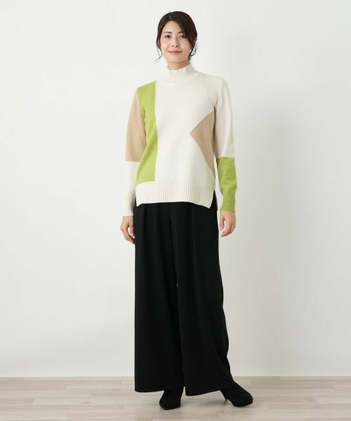 Leilian / レリアン ニット・セーター | シルク混配色ハイネックニット | 詳細1