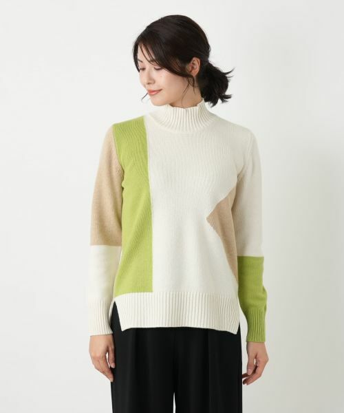 Leilian / レリアン ニット・セーター | シルク混配色ハイネックニット | 詳細4