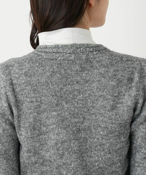 Leilian / レリアン カーディガン・ボレロ | ラメVネックカーディガン | 詳細8