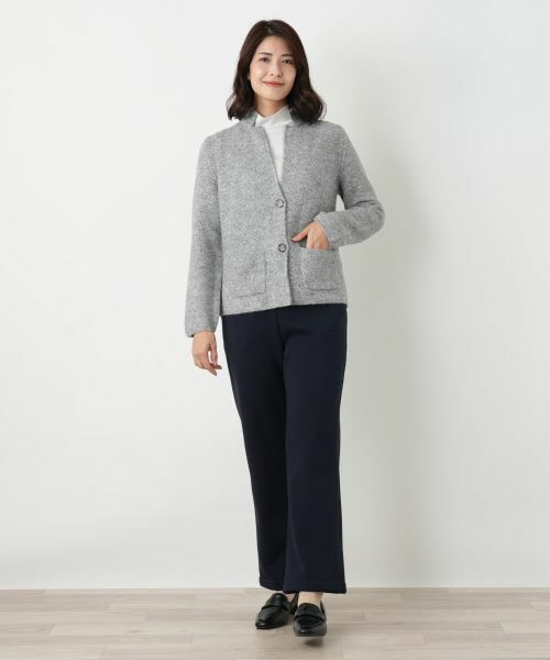 Leilian / レリアン テーラードジャケット | アルパカ混ニットジャケット | 詳細1