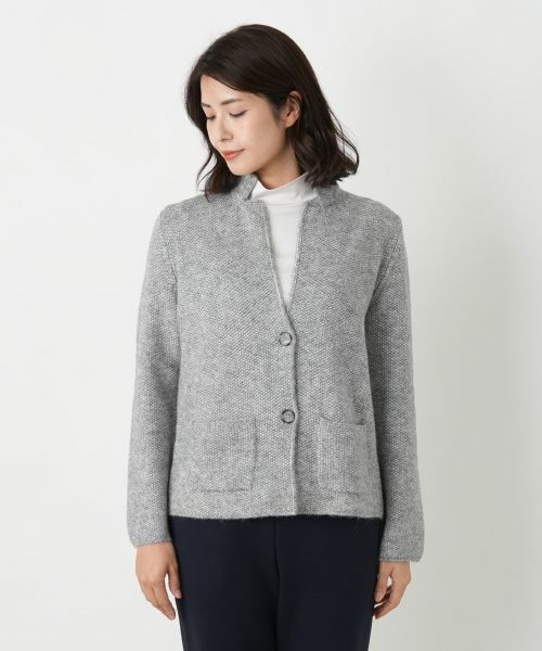 Leilian / レリアン テーラードジャケット | アルパカ混ニットジャケット | 詳細4