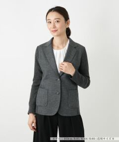 Leilian / レリアン テーラードジャケット | 異素材切替ジャケット【Leilian WHITE LABEL】